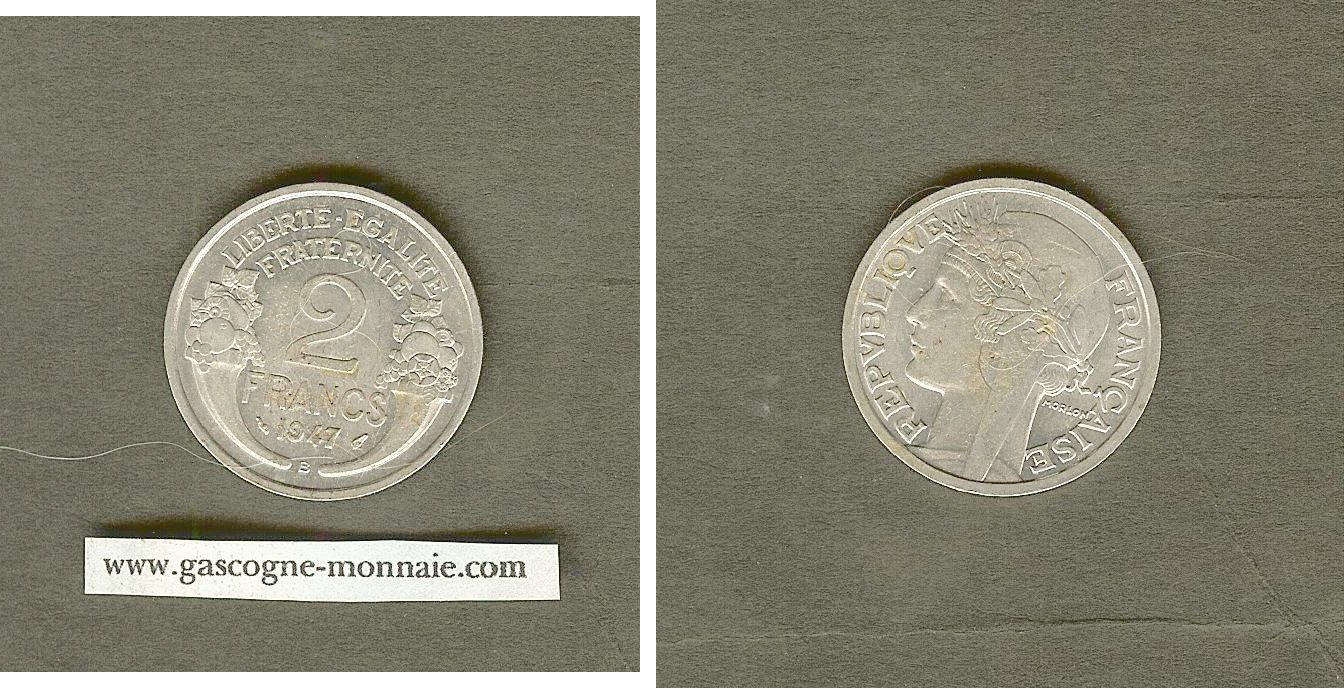 2 francs Morlon 1947B Unc